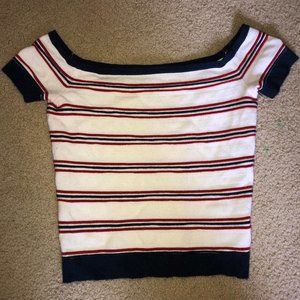 Striped Sweater Crop Top